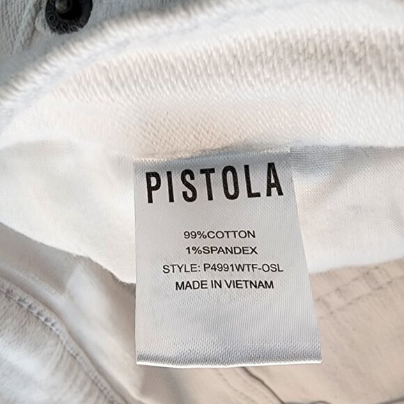 Pistola White Cotton Denim Jean Frayed Hem Shorts 29 - Picture 4 of 5